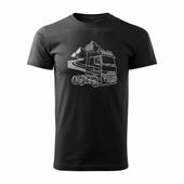 Koszulka z ciężarówką Renault T Evolution prezent dla kierowcy Tira TIR męska czarna XXL