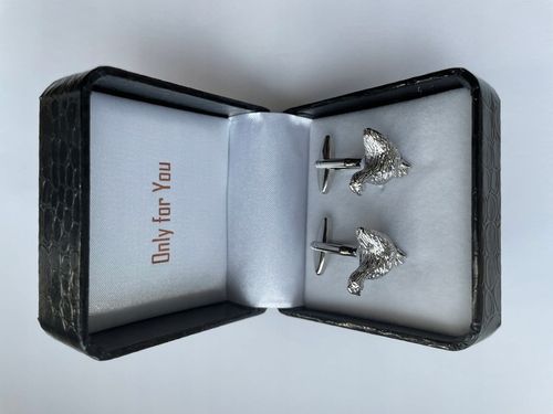 Spinki do mankietów EXC KURA Kurka Nioska Znosząca Złote Jaja w białym Etui na Arena.pl