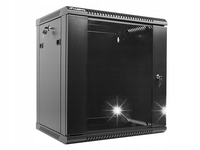 Szafa instalacyjna Rack wisząca 19" 12U 600x450 czarna Lanberg (flat pack)