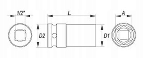nasadka udar.dł.1/2" 13mm yato na Arena.pl