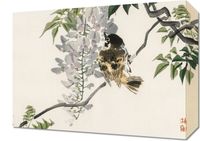 Obraz 40x30cm Sparrow on a Branch, Kōno Bairei Japoński Vintage do Salonu