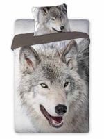 Pościel bawełna 160x200+1p70x80 Animals Wilk