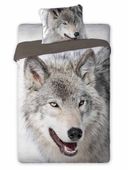 Pościel bawełna 160x200+1p70x80 Animals Wilk