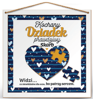 ramka 22x22cm puzzle 3D Kochany Dziadek prawdziwy Skarb