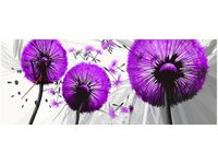 100CM 40CM ZEGAR ŚCIENNY DMUCHAWCE FIOLECIE MALOWNY RAMA