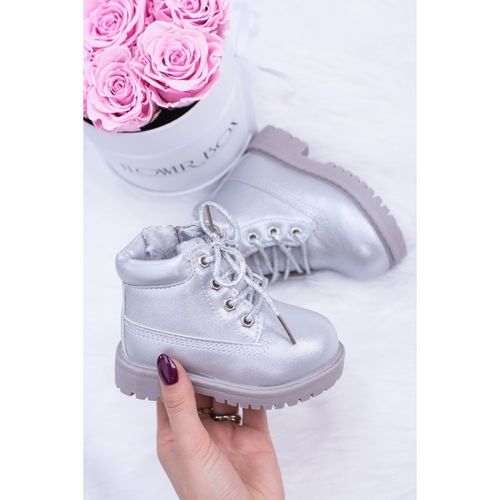 Dziecięce Ocieplane Srebrne Trapery Botki r.22 na Arena.pl