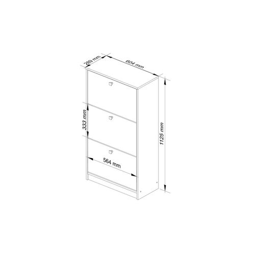 Szafka na obuwie, ARONA, 60x29x113 cm, dąb sonoma, biel, mat | TYLETEGOTU na Arena.pl