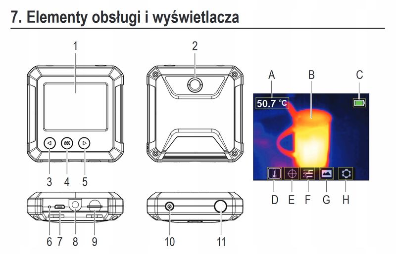 Kamera termowizyjna kieszonkowa -10 do 400 st.C zdjęcie 5