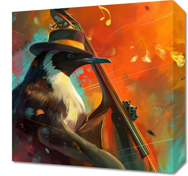 Obraz 40x40cm Pingwinia Nuta zdjęcie 1