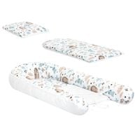 Zestaw kokon niemowlęcy materacyk i poduszka 94x53 cm jeż