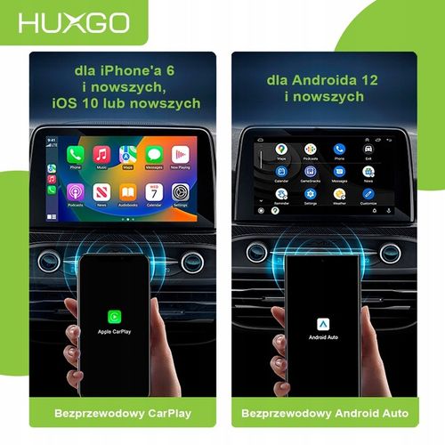 HUXGO bezprzewodowy adapter 2w1 do Apple CarPlay i Android Auto BY963A na Arena.pl