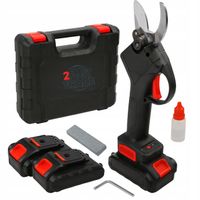 Sekator akumulatorowy elektryczny 21V 2x bateria walizka cięcie gałęzi 35mm