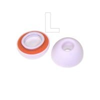 Gumki hybrydowe do Apple AirPods Pro 1 / Pro 2 silikon + pianka - L białe