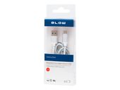 Przyłącze USB A - micro B 1,0m magnetyczny srebrny BLISTER