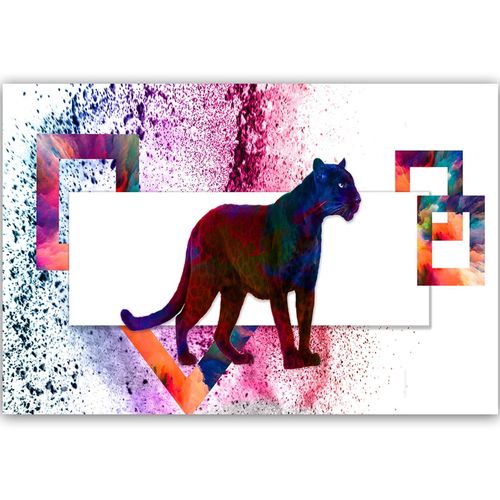 Deco Panel, Wielokolorowa pantera 90x60 na Arena.pl