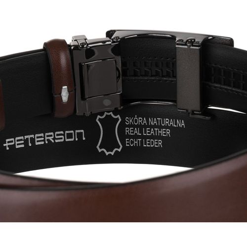 pasek męski z automatyczną klamrą wykonany ze skóry naturalnej na Arena.pl