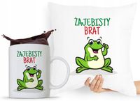 Zestaw Poduszka + Kubek Prezent Brata Braciszka Z Nadrukiem Ze Zdjęciem