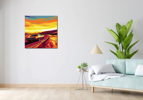 Obraz 70x70cm Pędź Przed Siebie na Arena.pl