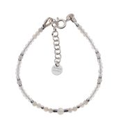 Bransoletka - Kamień Księżycowy, Kryształ Górski i srebro