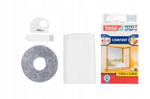 TESA MOSKITIERA OKIENNA BIAŁA 1,2m x 2,4m COMFORT na Arena.pl
