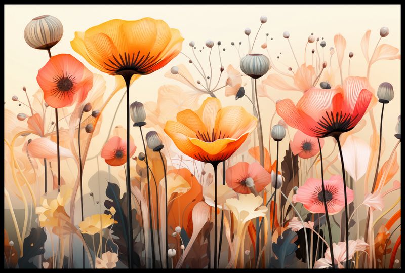 Plakat 91,5x61cm Taneczne Maki zdjęcie 2