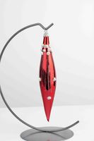 Sopelek Bombka na Choinkę ze Szkła Boże Narodzenie - Czerwony Połysk