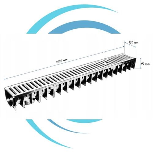 Kanał odwodnieniowy z rusztem ocynkowanym ForU70 liniowy A15 AXHELL na Arena.pl