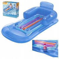 Materac dmuchany FOTEL do BASENU OPARCIE Uchwyt napoje 161x84 cm BESTWAY