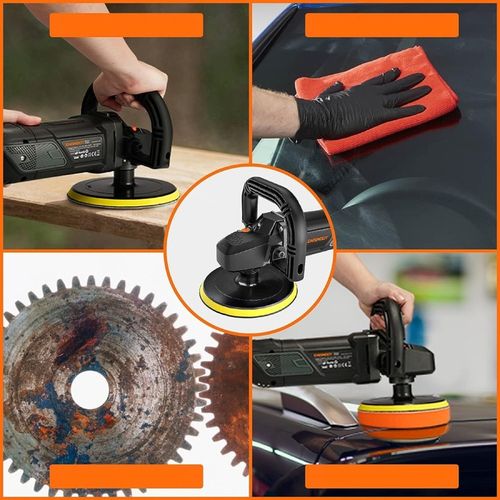 Profesjonalna POLERKA SAMOCHODOWA Z REGULACJĄ OBROTÓW z LCD + 20 AKCESORIÓW na Arena.pl