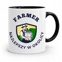 Dla Rolnika Kubek Czarny Najlepszy W Okolicy Z Nadrukiem Ze Zdjęciem