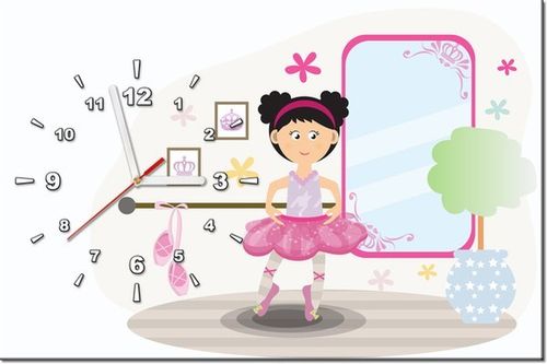 60CM 40CM ZEGAR OBRAZ BALETNICA MAGDA DRUK PŁÓTNO RAMA na Arena.pl