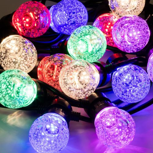 Lampki choinkowe żarówki 15 Led oświetlenie zewnętrzne solarne 10,5 m multikolor na Arena.pl