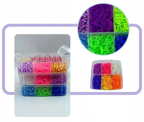 Mega Zestaw Gumki do Robienia Bransoletek XXL w Kuferku DUŻY na Prezent DIY na Arena.pl