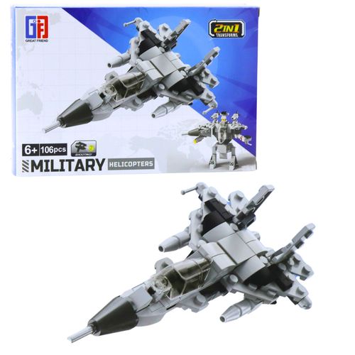 Klocki Konstrukcyjne 2w1 Pojazdy Wojskowe Środki Transportu Robot na Arena.pl