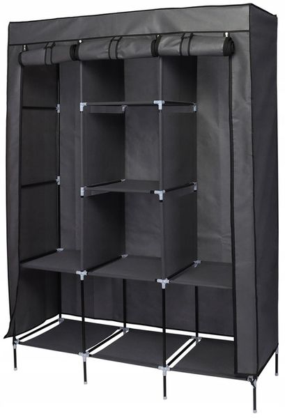 SZAFA Przenośnia tekstylna 8 półek pojemna 127X45X172CM turystyczna lekka zdjęcie 5