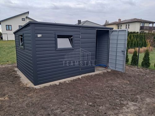 Schowek - domek ogrodowy 4x2m - brama dwuskrzydłowa - 2x okno dach TS1103 na Arena.pl