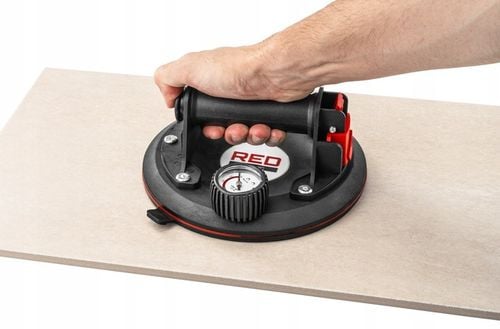 PRZYSSAWKA PRÓŻNIOWA DO PŁYTEK UCHWYT Z POMPKĄ MANOMETREM GLAZURY SZYB na Arena.pl