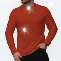 KOSZULA MĘSKA SLIM XL BRĄZOWA SPORTOWA ZE STÓJKĄ