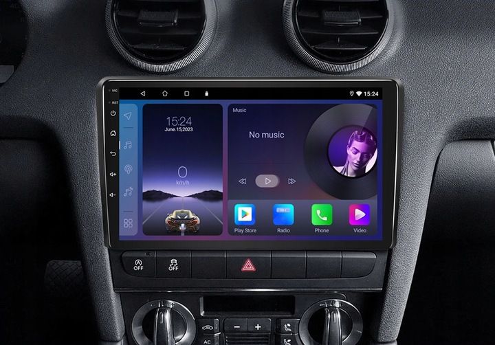 RADIO 2 DIN ANDROID 13 Audi A3 8P 2003-2013 ANDROID AUTO CARPLAY 2GB/64GB zdjęcie 9