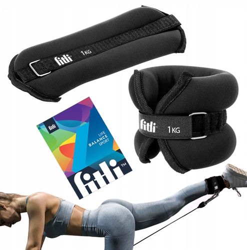 OBCIĄŻNIKI NA KOSTKI RĘCE 1 KG CIEŻARKI NA NOGI NADGARSTKI 2x 1KG na Arena.pl