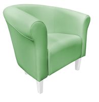 Fotel Milo D7 seledynowy nogi 15 białe