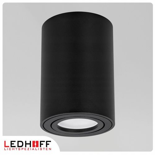 4x Oprawa natynkowa sufitowa LED halogenowa TUBA GU10 Ruchoma czarna na Arena.pl