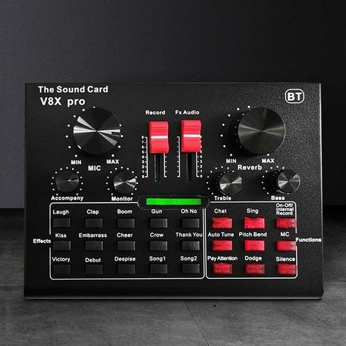 Mikrofon studyjny ze statywem i filtrem USB z mixerem Bluetooth V8X PRO na Arena.pl