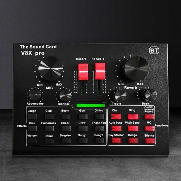 Mikrofon studyjny ze statywem i filtrem USB z mixerem Bluetooth V8X PRO zdjęcie 9