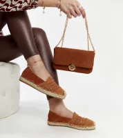 Brązowe ażurowe espadryle Gordana 40