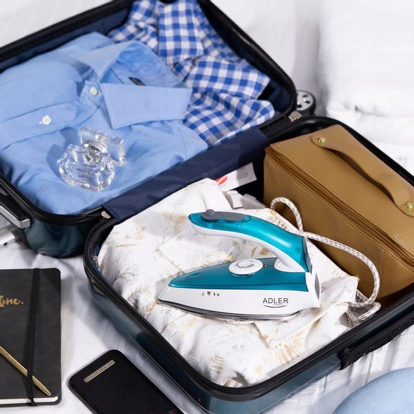 MAŁE ŻELAZKO TURYSTYCZNE Z FUNKCJĄ PARY 1700W SKŁADANE CERAMICZNE PODRÓŻNE zdjęcie 4