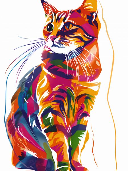 Plakat 60x80cm Nasycony Kot zdjęcie 1