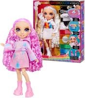 Lalka Watercolor Create Rainbow High Modna Fioletowe Oczy Zmywalne Farbki