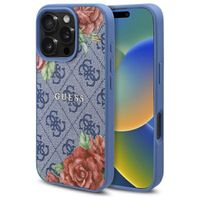 Etui Guess do iPhone 16 Pro, Niebieski, MagSafe