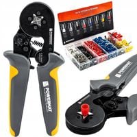 ZACISKARKA PRASKA DO KONEKTORÓW ZAKOŃCZEŃ KABLI+1200 SZT TULEJEK 0,25-10MM²